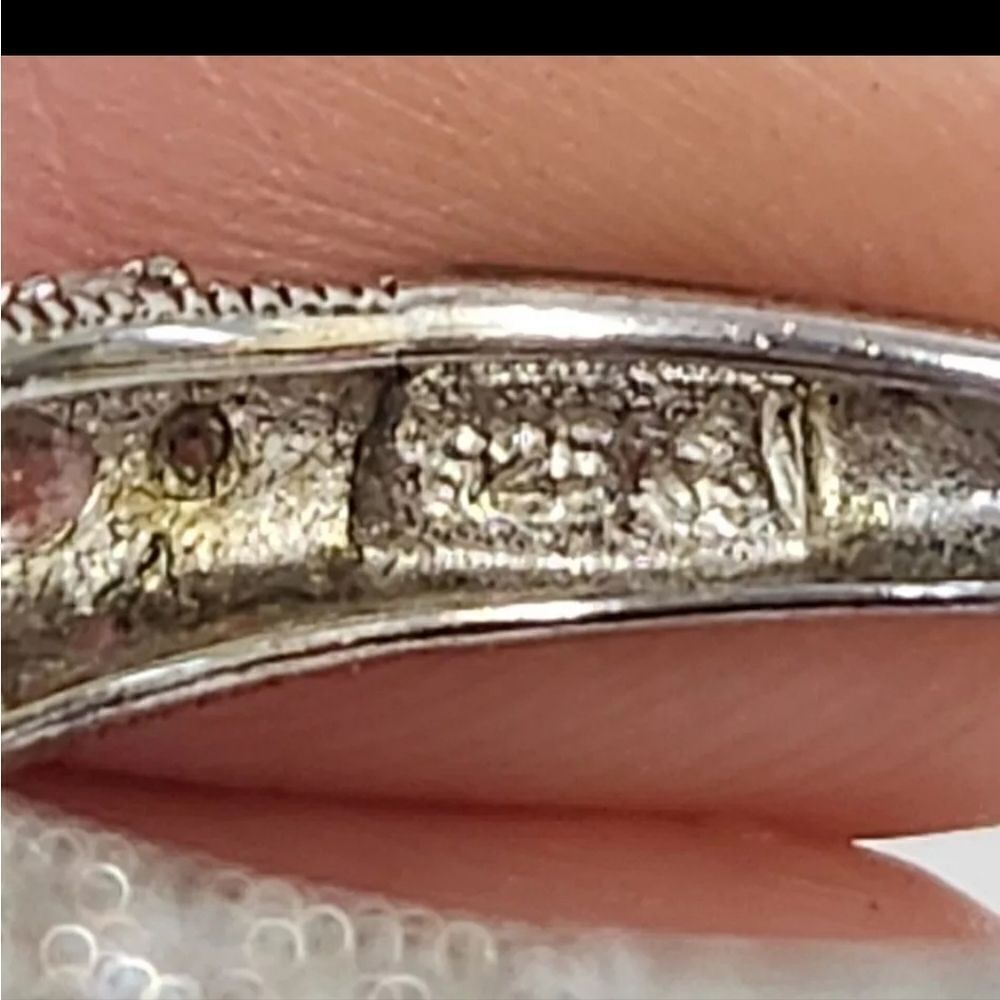 Solitaire Ring Simulated Diamond Sterling Silver … - image 5